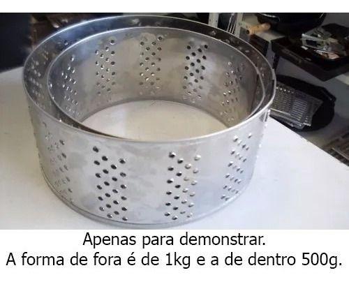 Imagem de Formas Para Queijo Frescal Inox 500g (6 Unidades)