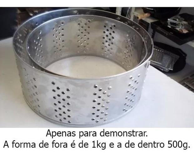 Imagem de Formas Para Queijo Frescal Inox 500G (6 Unidades)