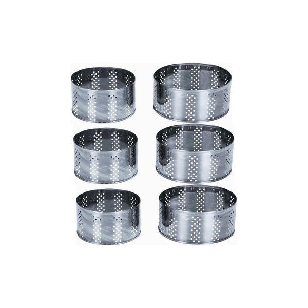 Formas Para Queijo Frescal Inox 500g E 1kg (3 De Cada) - Zatti Imagem de Formas Para Queijo Frescal Inox 500g E 1kg (3 De Cada)