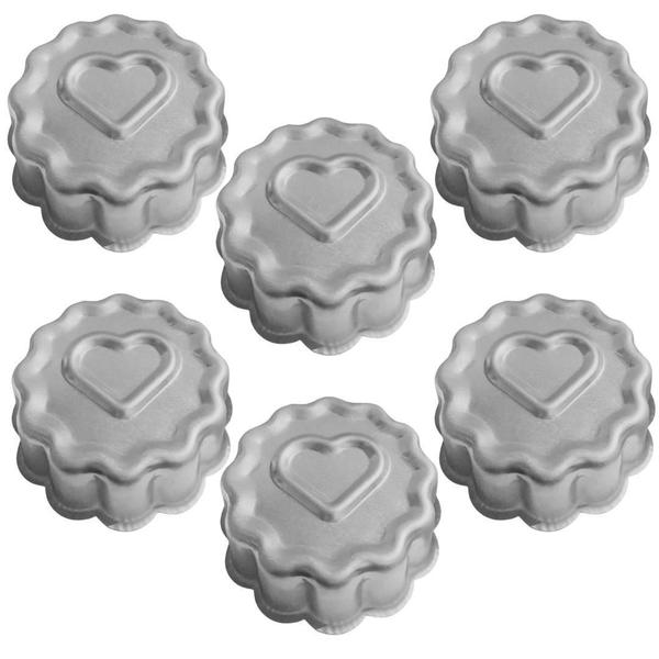 Forminha Ballerine Crespa Coração Mini 9X3 Cm 6 Pçs - Isamar Imagem de Forminha Ballerine Crespa Coração Mini 9X3 Cm 6 Pçs