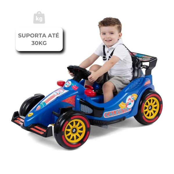 Imagem de Formula 1, F25 Azul Suporta até 30kg 2 em 1 Passeio e Pedal 