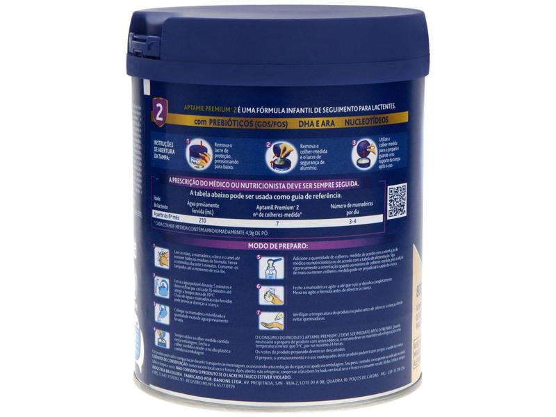 Fórmula Infantil Aptamil Original Premium+ 2 - 800g Imagem de Fórmula Infantil Aptamil Original Premium+ 2 - 800g