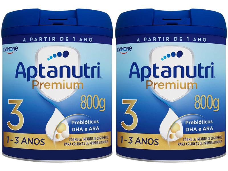 Fórmula Infantil Aptanutri Original Premium+ 3 - 800g 2 Unidades Fórmula Infantil Aptanutri Original Premium+ 3 - 800g 2 Unidades