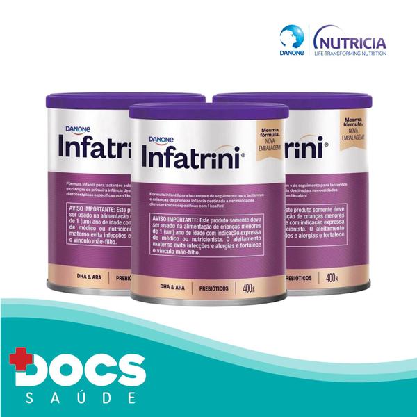 Fórmula Infantil Infatrini 400gr Danone KIT 03 unidades Imagem de Fórmula Infantil Infatrini 400gr Danone KIT 03 unidades