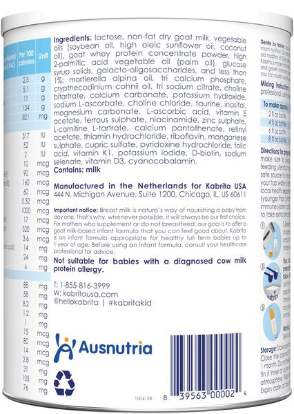 Imagem de Fórmula infantil Kabrita Leite de cabra 0-12 meses 800g