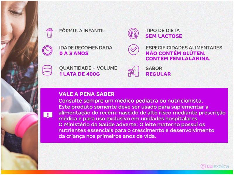 Fórmula Infantil LCP Neocate Regular sem Lactose - 400g Imagem de Fórmula Infantil LCP Neocate Regular sem Lactose - 400g