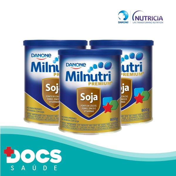 Fórmula Infantil MilNutri Soja 800gr Danone KIT 03 unidades Imagem de Fórmula Infantil MilNutri Soja 800gr Danone KIT 03 unidades