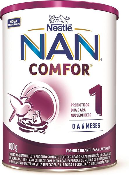 Imagem de Fórmula Infantil NAN Comfor 1 Nestlé 0 a 6 meses 800g