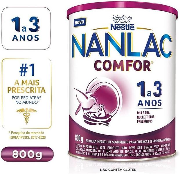 Imagem de Fórmula Infantil Nanlac Comfor 1 a 3 anos 800g