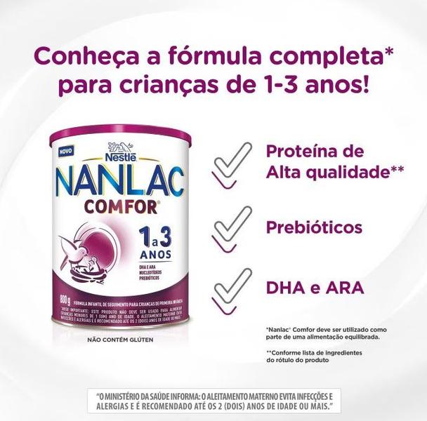 Imagem de Formula infantil nanlac comfor 800g - nestle