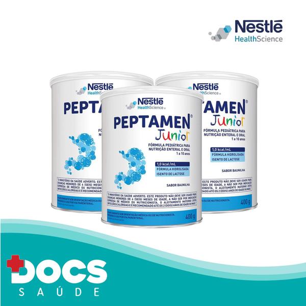 Fórmula Infantil Peptamen Junior Pó 400gr Nestlé KIT 03 unidades Imagem de Fórmula Infantil Peptamen Junior Pó 400gr Nestlé KIT 03 unidades