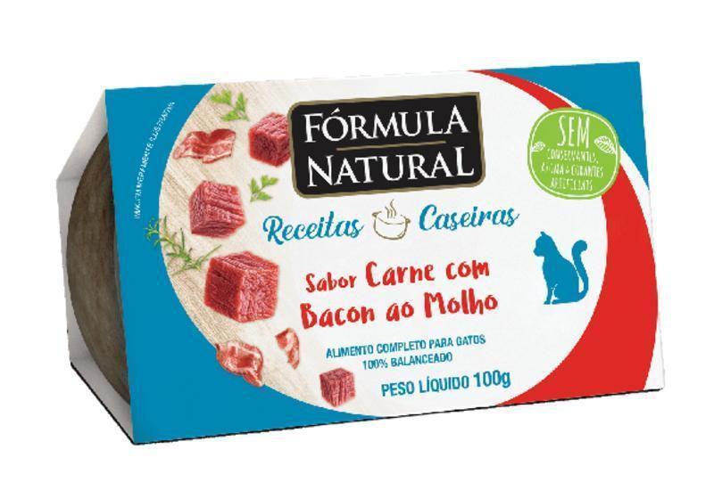 Imagem de Fórmula Natural Receita Caseira Gatos Carne Com Bacon 100G