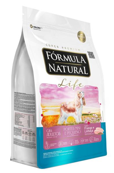 Imagem de Fórmula Natural Super Premium Life Cães Adultos Portes Mini e Pequeno Frango e Linhaça 2,5 kg