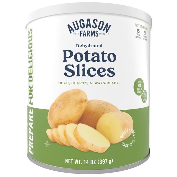 Imagem de Fornecimento de alimentos de emergência Augason Farms fatias de batata desidratadas