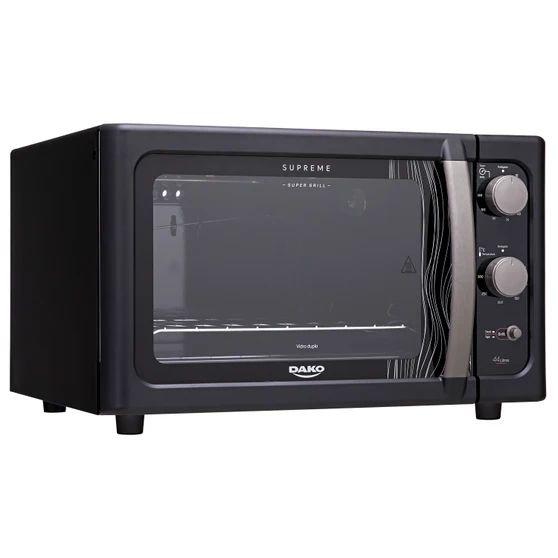 Forno de Bancada Elétrico 44 Litros Preto com Grill Dourador Supreme Dako Forno de Bancada Elétrico 44 Litros Preto com Grill Dourador Supreme Dako