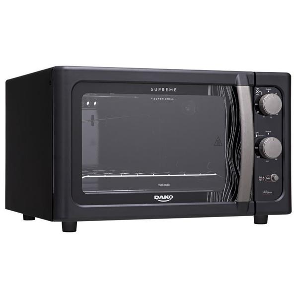 Forno de bancada elétrico Dako Supreme Preto 44 litros com grill dourador - 127v Forno de bancada elétrico Dako Supreme Preto 44 litros com grill dourador - 127v