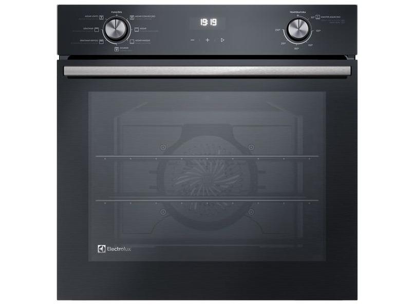 Forno Elétrico de Embutir Electrolux de Convecção - com Dourador 80L Preto OE8EH Forno Elétrico de Embutir Electrolux de Convecção - com Dourador 80L Preto OE8EH