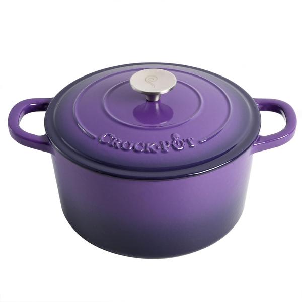 Imagem de Forno holandês Crock-Pot Artesanal de Ferro Fundido Esmaltado 5L Lavanda