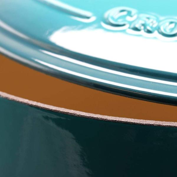 Imagem de Forno holandês Crock-Pot artesanal de ferro fundido esmaltado 7L Teal Ombre