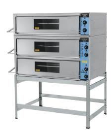 Imagem de Forno Industrial Elétrico 3 Câmaras de 20cm Inox FIE3C90x70 Metalmaq