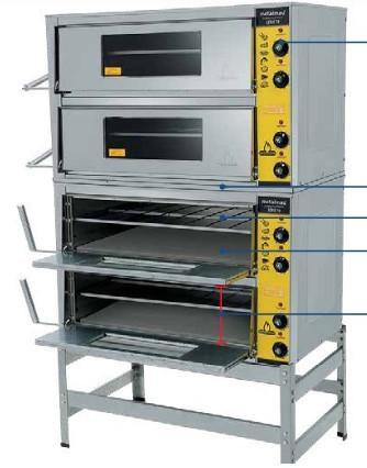 Imagem de Forno Industrial Elétrico 4 Câmaras de 14 cm Inox FIE4C90x70 Metalmaq