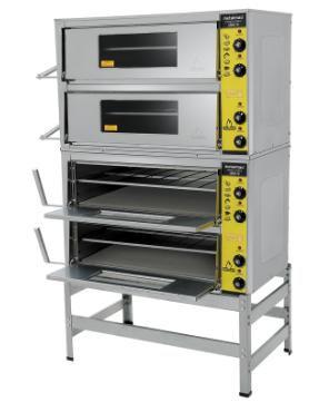 Imagem de Forno Industrial Elétrico 4 Câmaras de 20cm Inox FIE4C90x70 Metalmaq