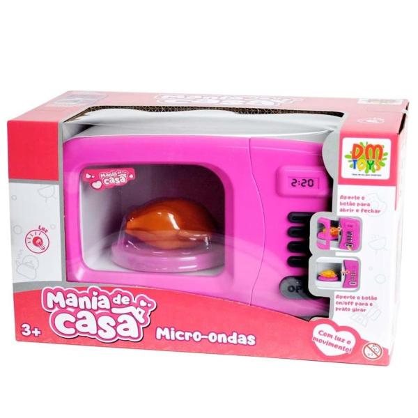 Imagem de Forno Microondas Brinquedo Dm Toys 6672 Infantil Com Luz Som