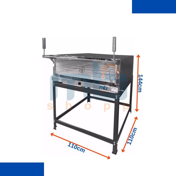 Imagem de Forno Para Pizza Industrial A Gás Pedra Refratária 95x95 MR