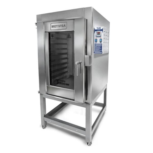 Forno Turbo Eletrico 10 Esteiras - Total Inox - Metvisa - Fte300t Trifasico Imagem de Forno Turbo Eletrico 10 Esteiras - Total Inox - Metvisa - Fte300t Trifasico
