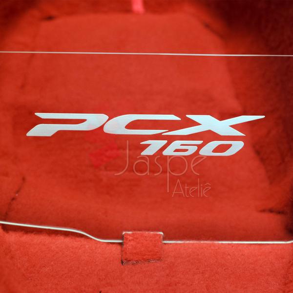 Imagem de Forração Honda Pcx Dlx 2023 Forro Premium Vermelho Divisória