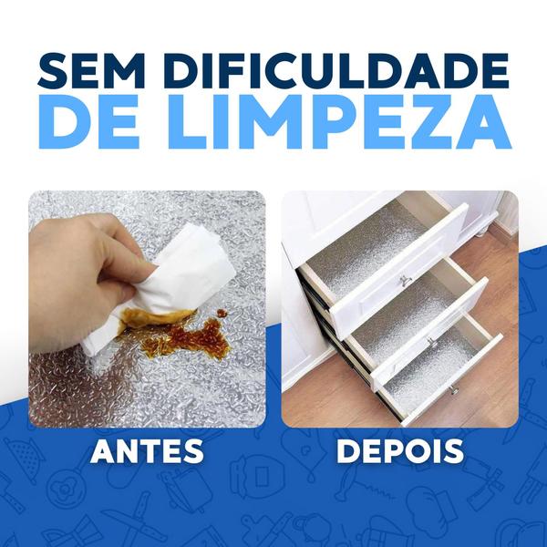 Imagem de Forro Adesivo De Papel Forrar Cozinha Armário Gavetas Fogão