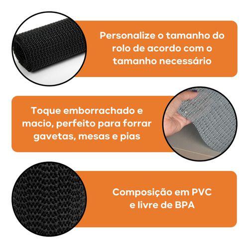 Imagem de Forro Armário Gaveta Pvc Renda 150 X 30cm Antideslizante