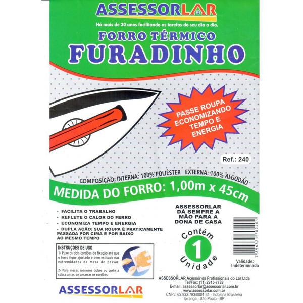 Imagem de Forro Assessorlar p/ tábua passar roupa 1,00 x 0,45 m