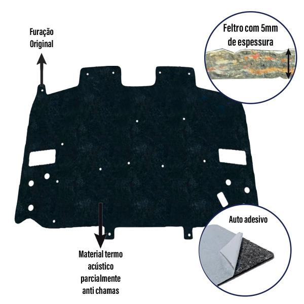 Imagem de Forro Capo Chevrolet Kadett GSI GS 1990 1996 Manta Autocolante Isolante termoacustico Presilhas