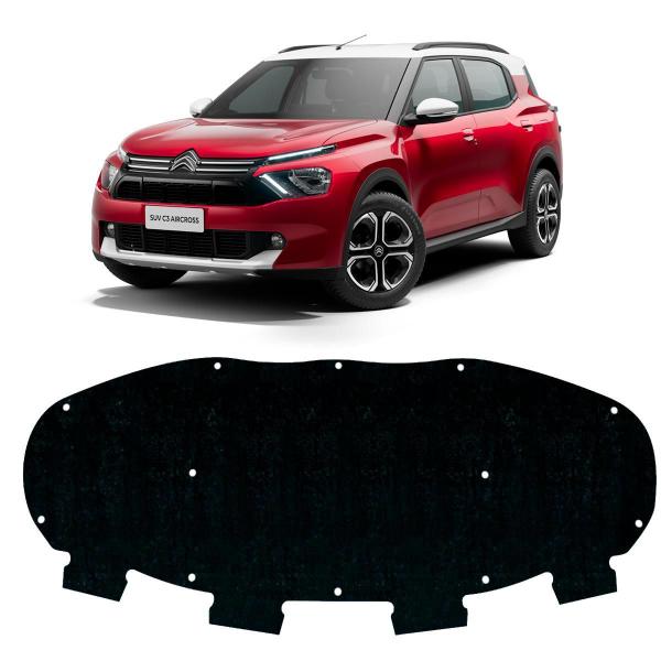 Imagem de Forro Capo Citroen C3 2022-2023 Revestimento Manta Autocolante Isolante Térmico + Presilhas