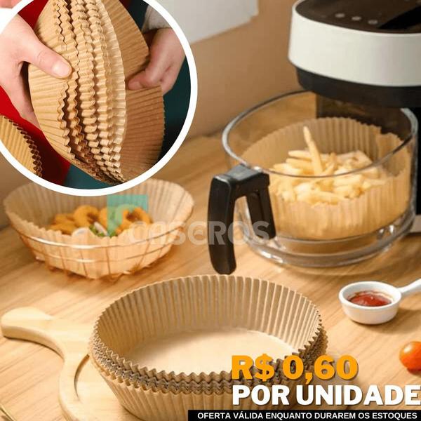 Imagem de Forro de AirFryer Descartável Kit 50 Unidades 