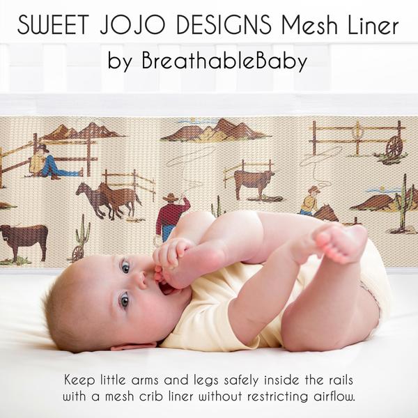 Imagem de Forro de berço de malha Sweet Jojo Designs + BreathableBaby