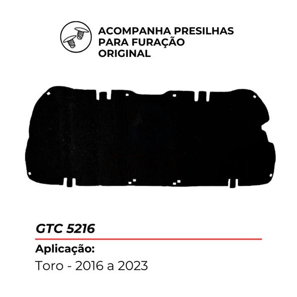 Imagem de Forro de capô Fiat Toro 2016 a 2022 Grud