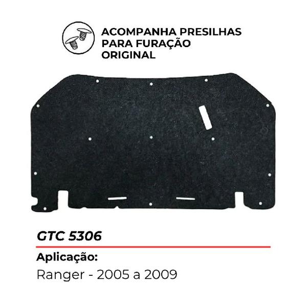 Imagem de Forro de capô Ford Ranger 2005 a 2009 Grud