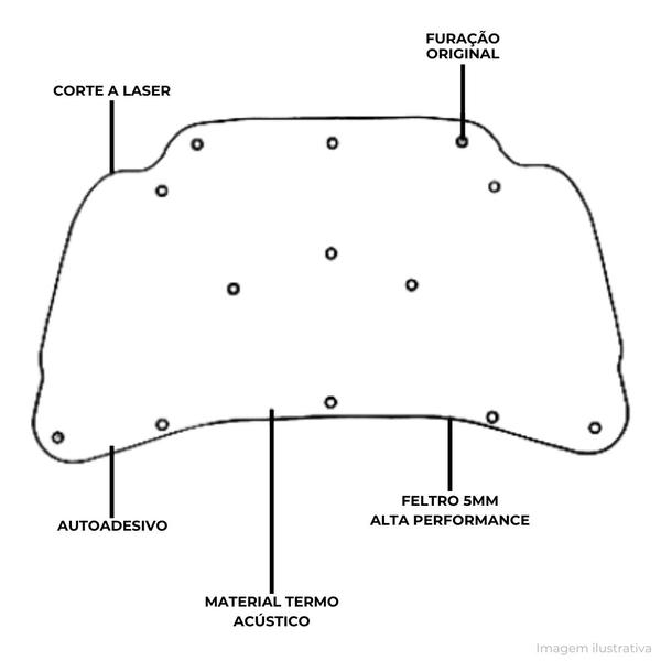 Imagem de Forro de capô Hyundai I30 2009 a 2013 Grud