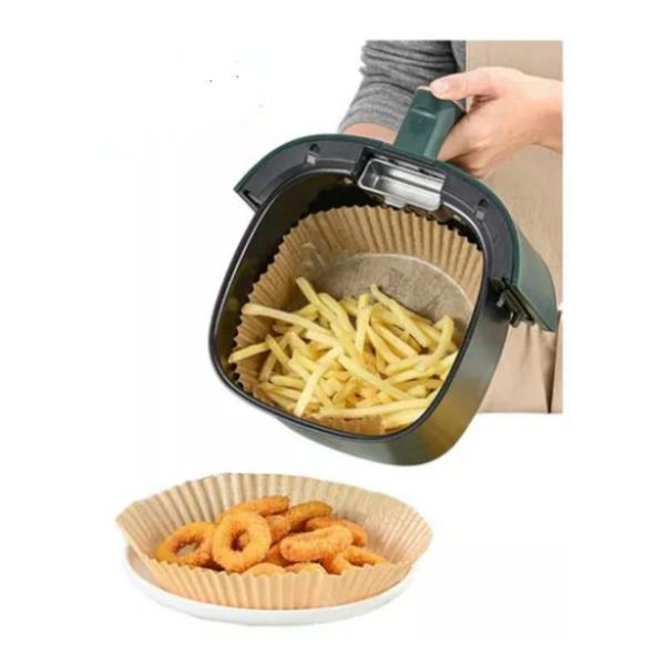 Imagem de Forro De Papel Air Fryer 50 Unidades Antiaderente Redondo