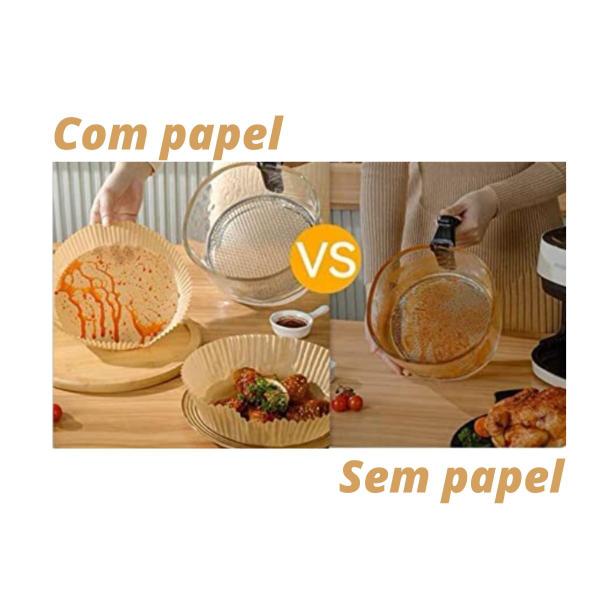 Imagem de Forro de Papel Anti Gordura para AirFryer Kit com 50 Formas