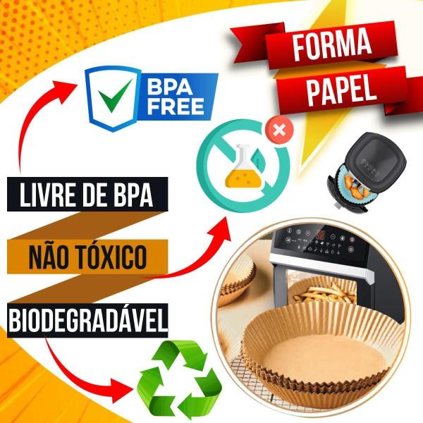 Imagem de Forro de Papel Antiaderente p/ Air Fryer 50 Unid. - Tailored