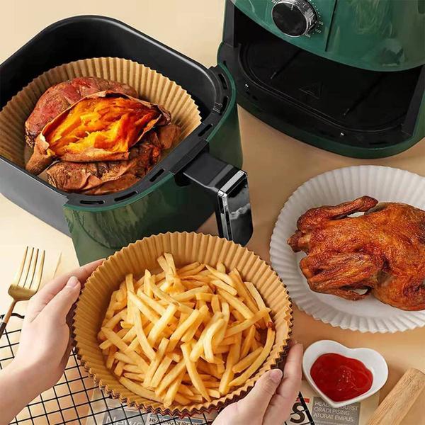 Imagem de Forro De Papel Descartável Especial Para Air Fryer Kit Com 50 Unidades