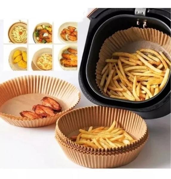 Imagem de Forro De Papel Descartável P/ Air Fryer Com 10 Peças 20cm