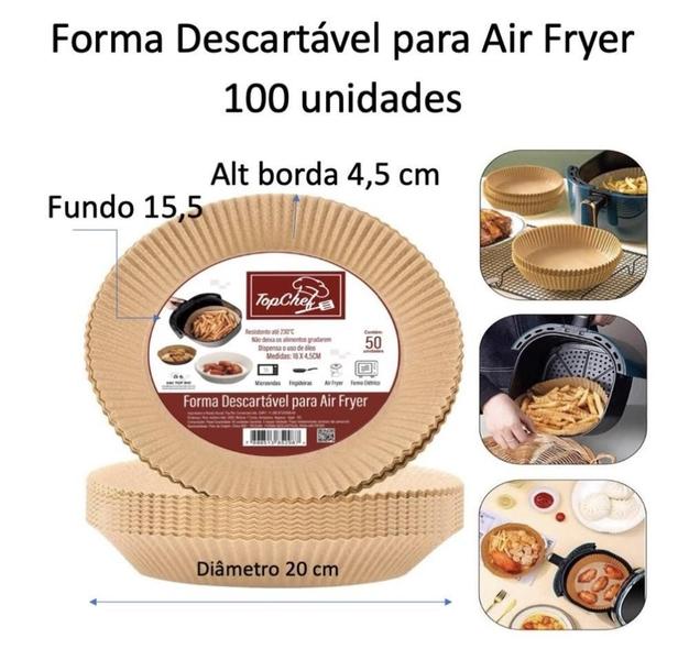 Imagem de Forro De Papel Forma Descartável Air Fryer 100 Un 15,5X4,5