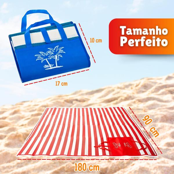 Imagem de Forro De Praia Dobrável Impermeável Bolsa Piquenique Grande 