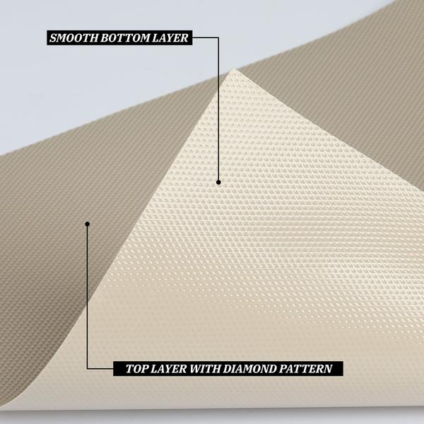 Forro de prateleira de cozinha HooTown Waterproof Fridge Mat Khaki Imagem de Forro de prateleira de cozinha HooTown Waterproof Fridge Mat Khaki