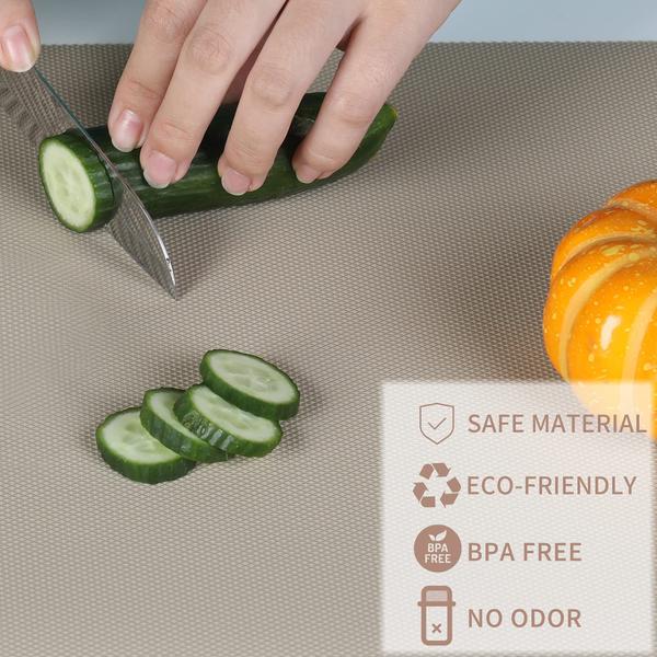 Forro de prateleira de cozinha HooTown Waterproof Fridge Mat Khaki Imagem de Forro de prateleira de cozinha HooTown Waterproof Fridge Mat Khaki