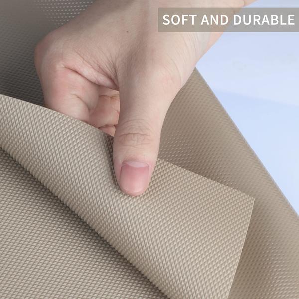 Forro de prateleira de cozinha HooTown Waterproof Fridge Mat Khaki Imagem de Forro de prateleira de cozinha HooTown Waterproof Fridge Mat Khaki